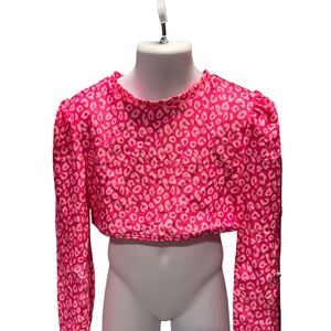 Cat And Jack Pink  Long Sleeve Swimsuit M 8